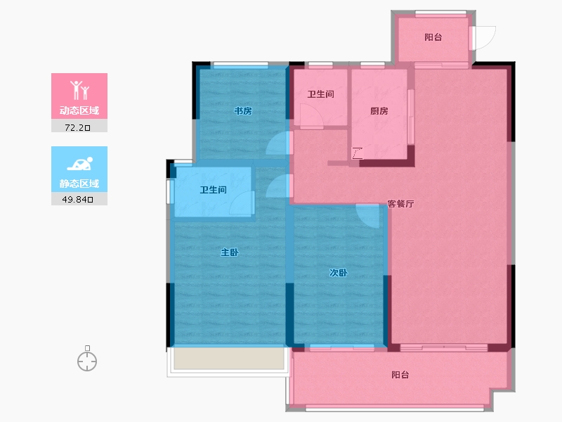 安徽省-阜阳市-玖辰轩-110.00-户型库-动静分区