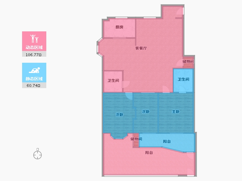 湖北省-武汉市-香江花园-四期-140.00-户型库-动静分区