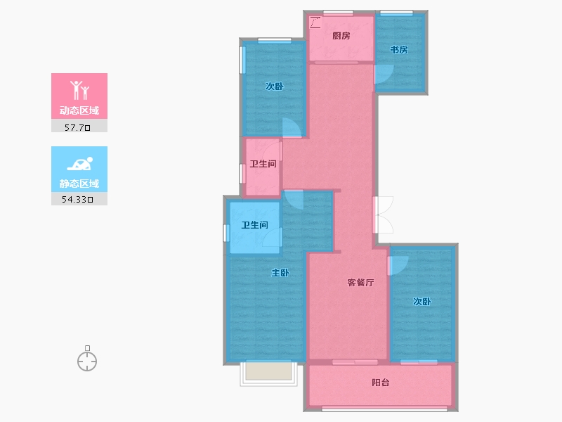 浙江省-温州市-宏地首府-100.00-户型库-动静分区