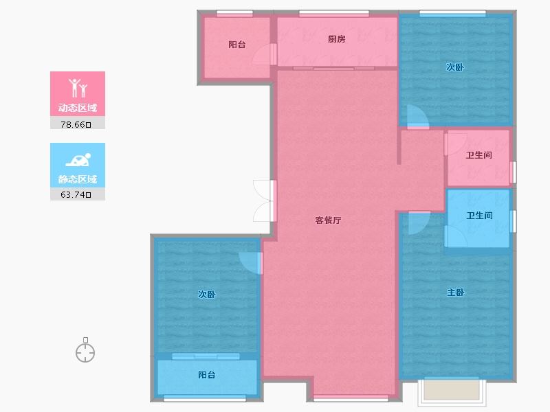 山东省-潍坊市-晟安瑞景苑-130.00-户型库-动静分区