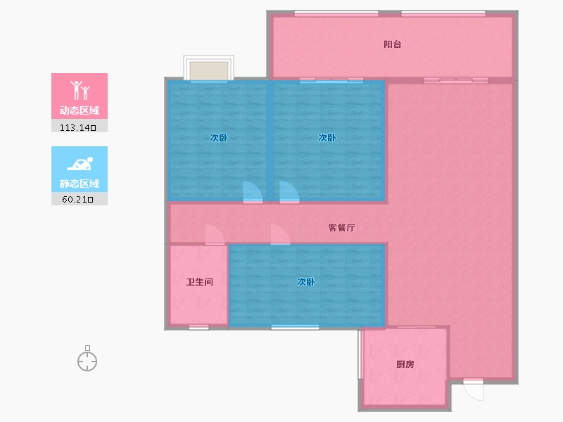 安徽省-合肥市-锦绣大地城2期-89.00-户型库-动静分区