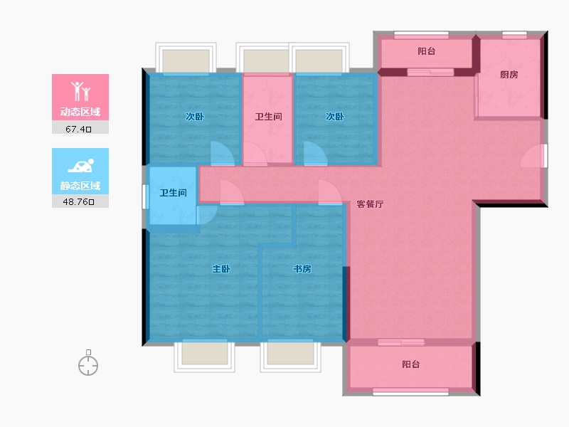 湖北省-宜昌市-建投见山-110.00-户型库-动静分区