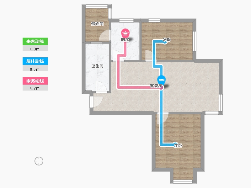 天津-天津市-家兴里-70.00-户型库-动静线