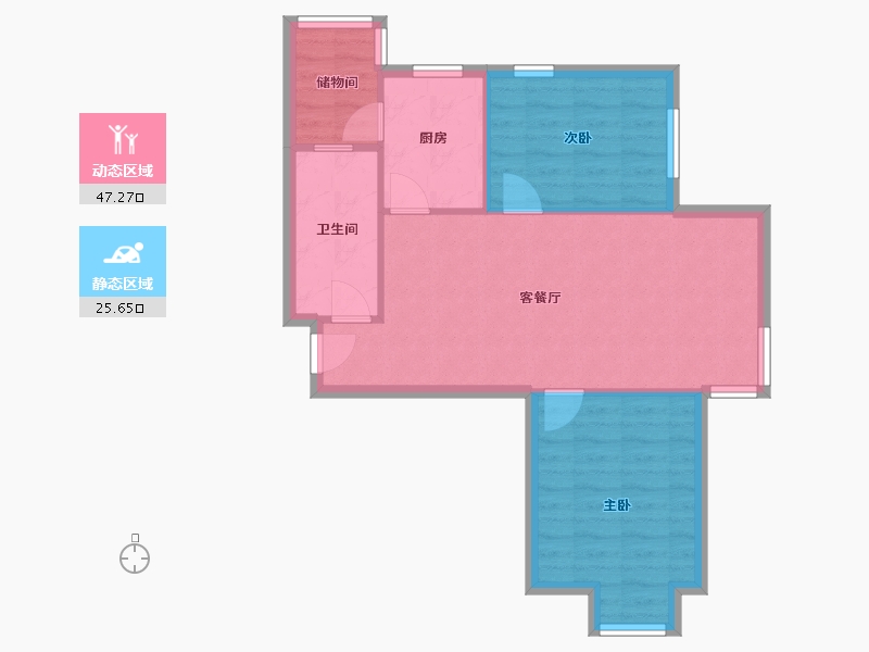 天津-天津市-家兴里-70.00-户型库-动静分区