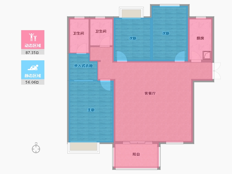 河南省-信阳市-凤凰春晓园-130.00-户型库-动静分区