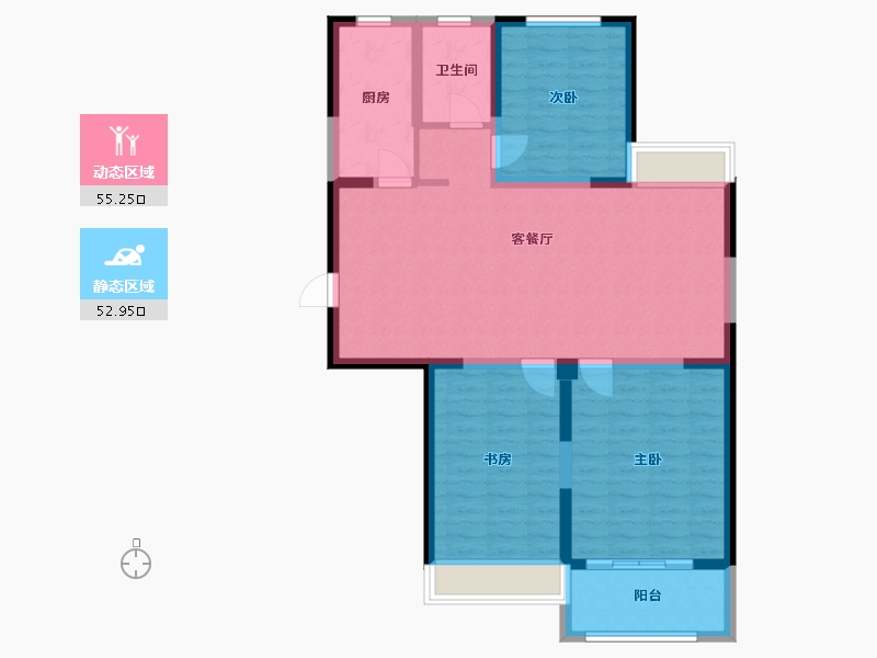 江苏省-徐州市-沭戴花园-97.22-户型库-动静分区