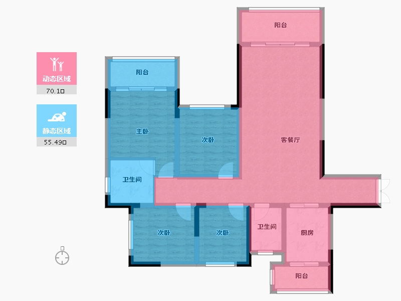 贵州省-黔西南布依族苗族自治州-金州·新天地-186.49-户型库-动静分区