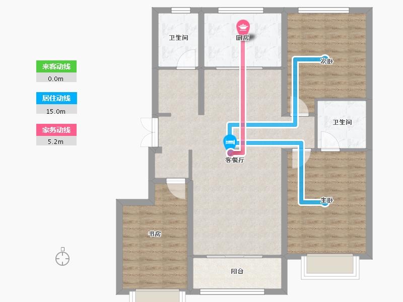 河北省-邯郸市-玉麟尚峰-96.00-户型库-动静线