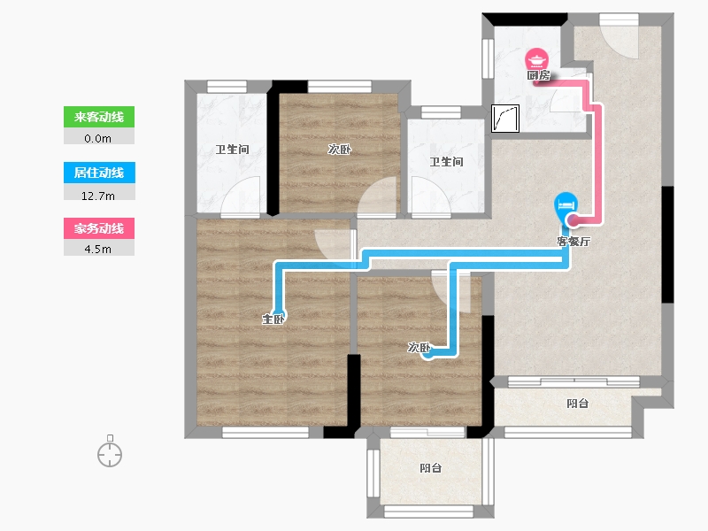 福建省-泉州市-中骏云景府-71.64-户型库-动静线