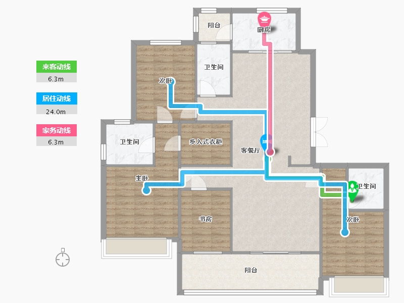 陕西省-西安市-沣水云岭-169.00-户型库-动静线