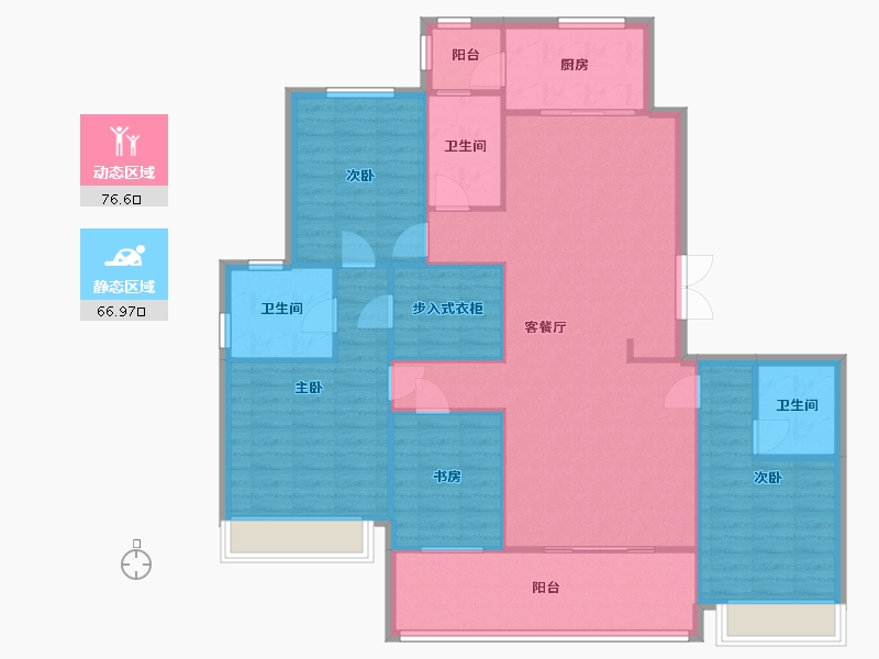 陕西省-西安市-沣水云岭-169.00-户型库-动静分区