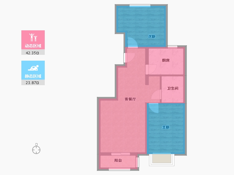 河北省-廊坊市-阳光瑞景-67.00-户型库-动静分区