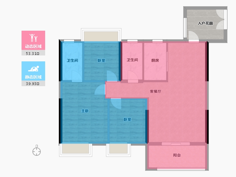 广西壮族自治区-贺州市-悦城学府-106.00-户型库-动静分区