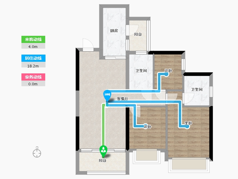 重庆-重庆市-富力院士廷-79.00-户型库-动静线