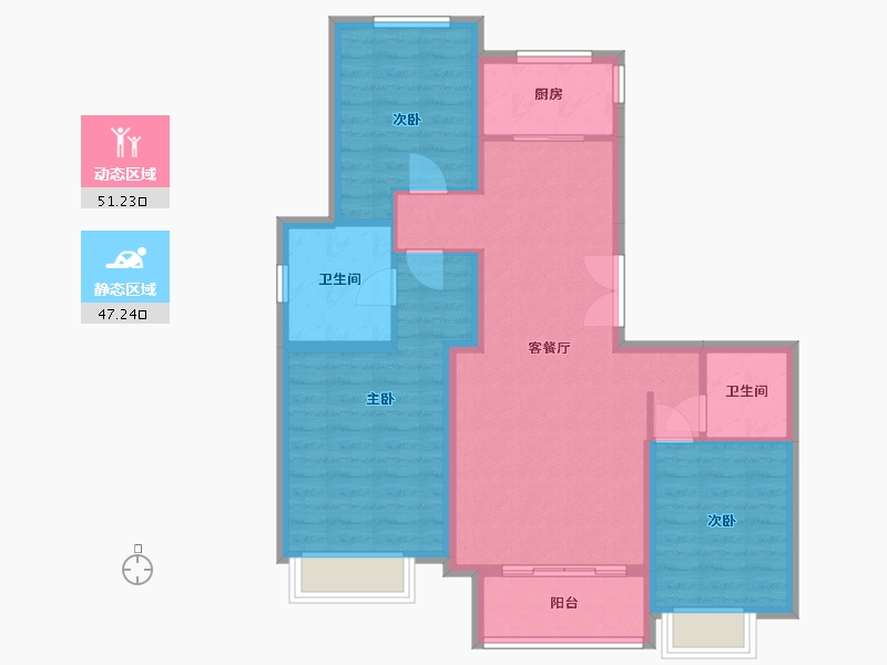 河北省-邢台市-旭阳学府东区-100.00-户型库-动静分区