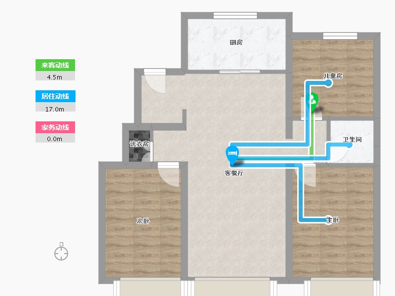 吉林省-长春市-中央公园-92.00-户型库-动静线