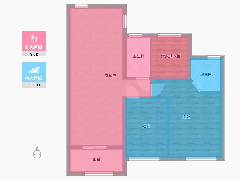 浙江省-金华市-红星天铂-70.00-户型库-动静分区