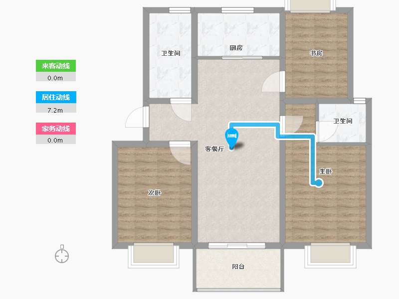 浙江省-嘉兴市-梁林帆影庄-西区-96.00-户型库-动静线