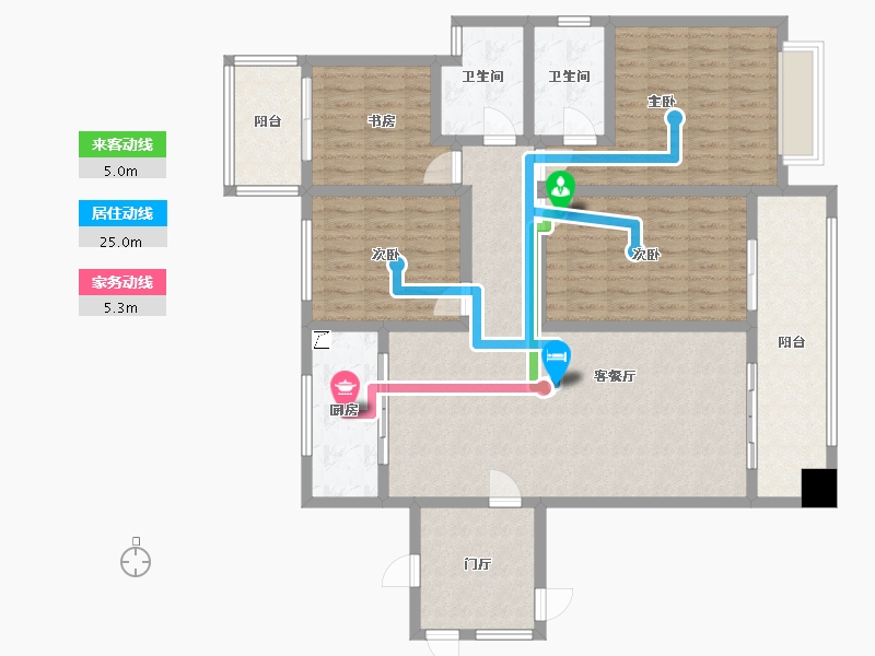 陕西省-宝鸡市-礼乐首府-135.00-户型库-动静线