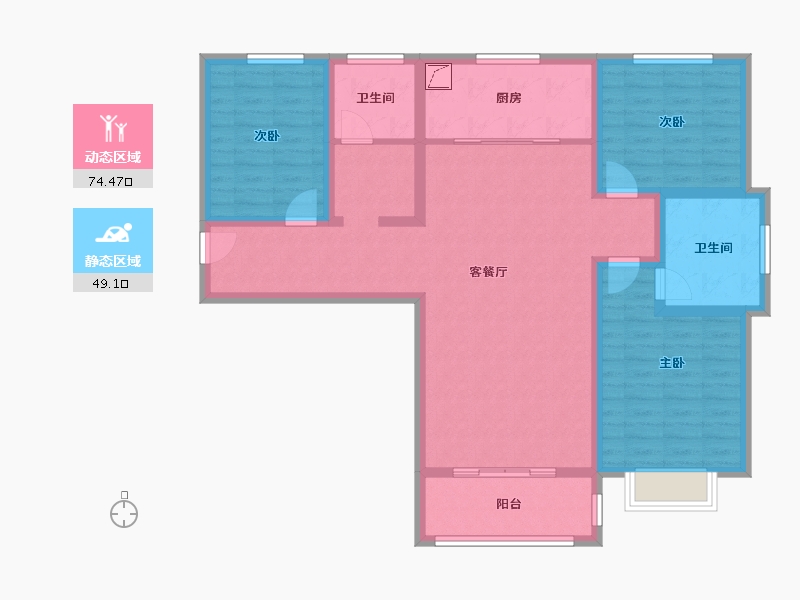 河南省-郑州市-郑上路安置区-110.00-户型库-动静分区