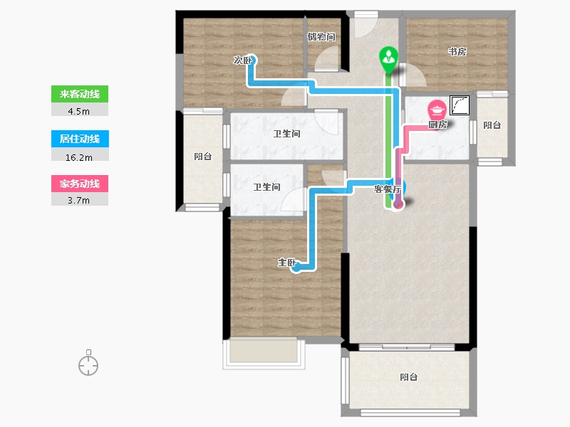 福建省-泉州市-百捷中央名门-100.00-户型库-动静线