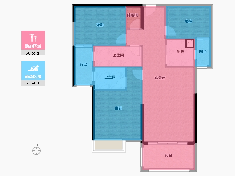 福建省-泉州市-百捷中央名门-100.00-户型库-动静分区