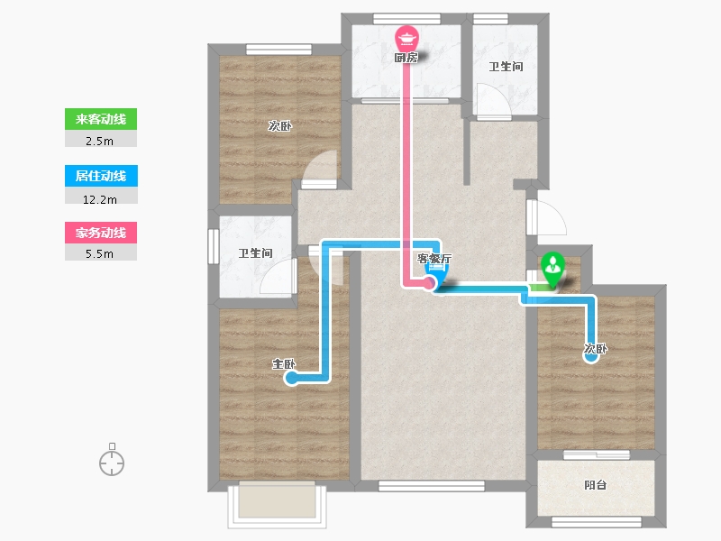 河北省-沧州市-金狮国际-90.00-户型库-动静线