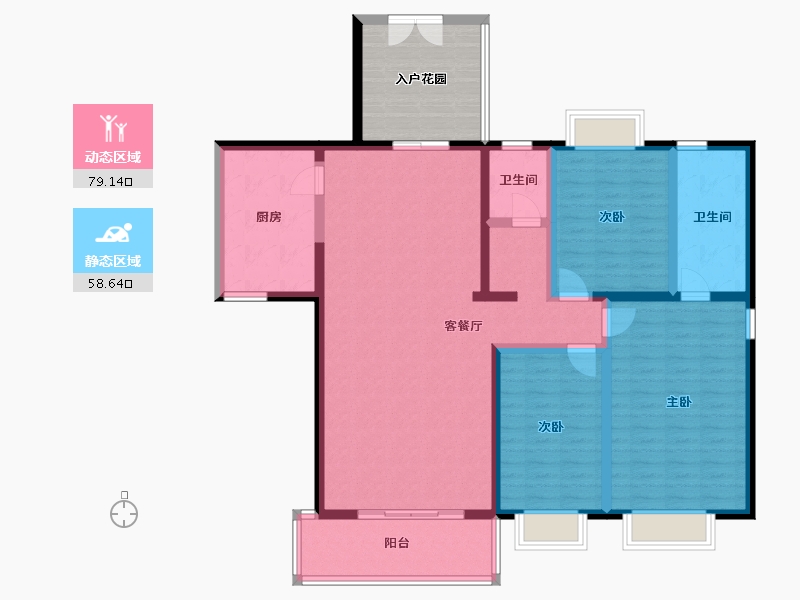 湖南省-长沙市-中南院-120.00-户型库-动静分区