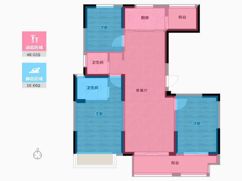 河南省-洛阳市-山水上境-75.00-户型库-动静分区