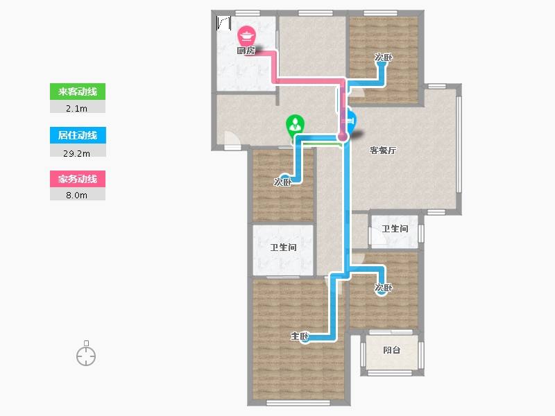 福建省-福州市-金辉观澜云著-135.00-户型库-动静线