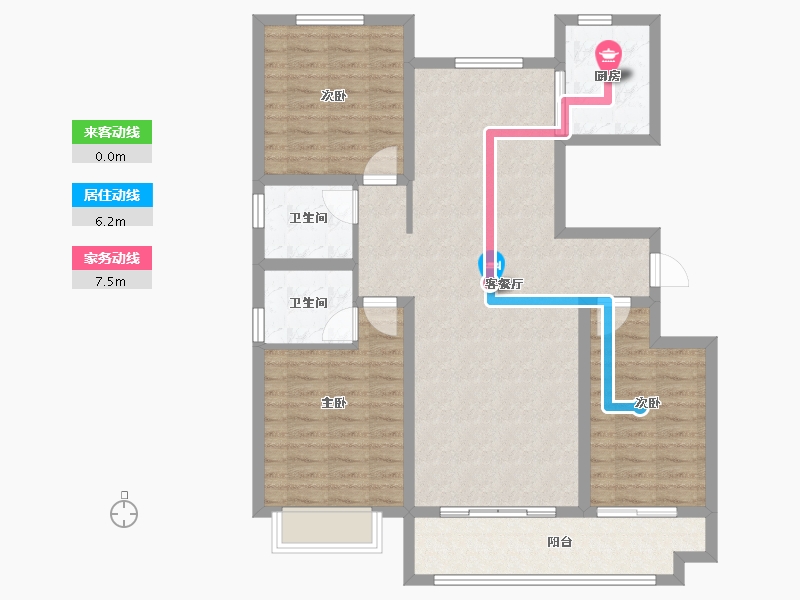 山东省-潍坊市-南阳澜庭-115.00-户型库-动静线