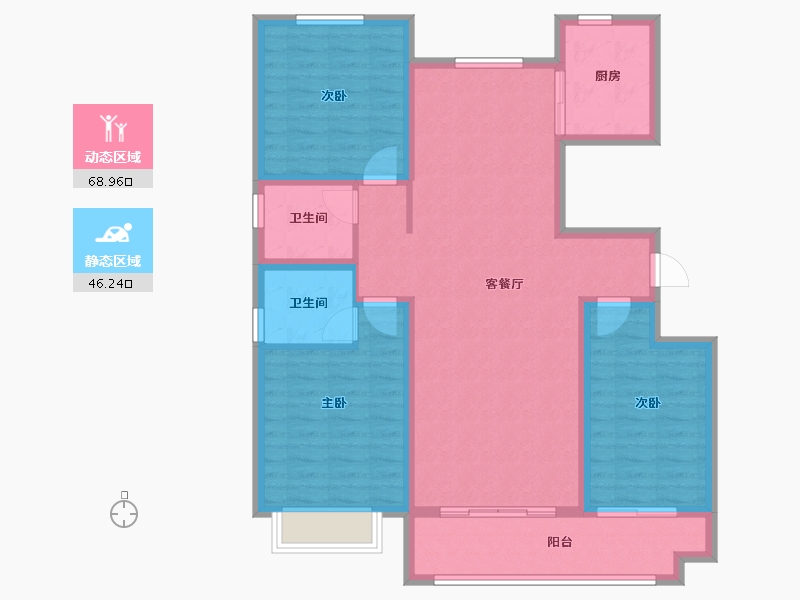 山东省-潍坊市-南阳澜庭-115.00-户型库-动静分区