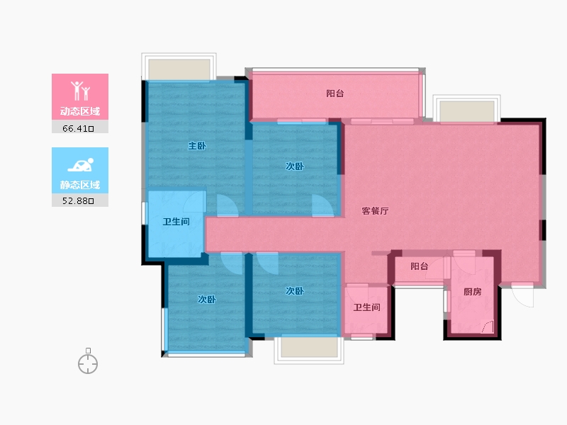 四川省-巴中市-印江洲-130.00-户型库-动静分区