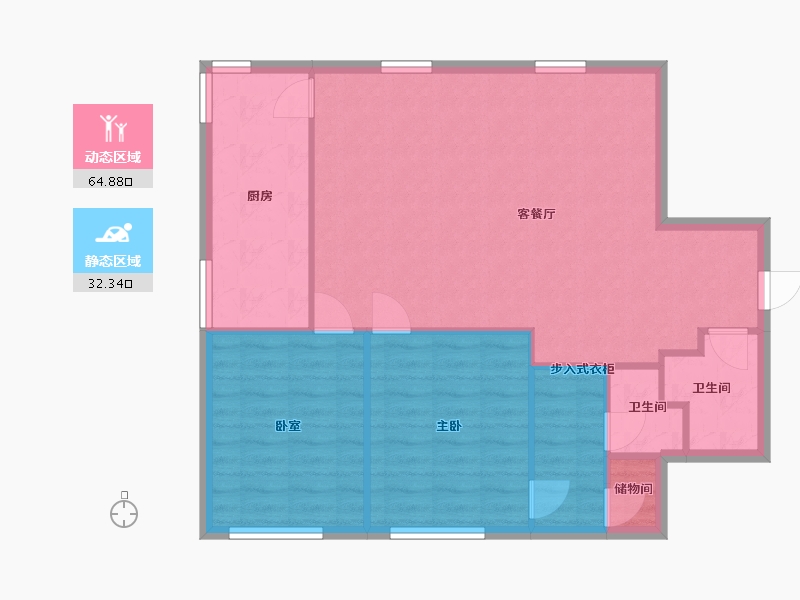 山东省-烟台市-新城花苑-97.00-户型库-动静分区