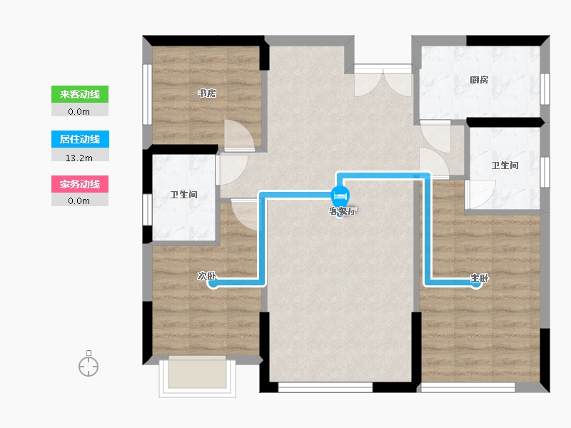 湖南省-常德市-蓉国新赋-82.40-户型库-动静线