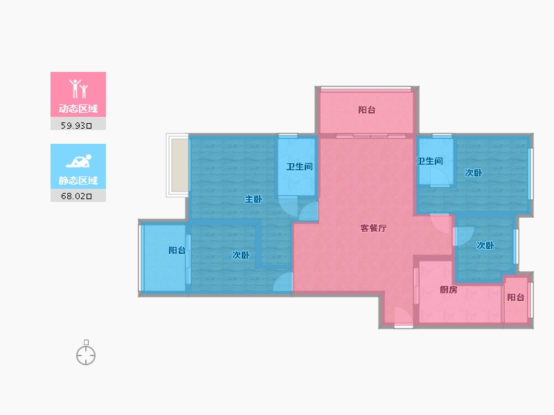 江苏省-淮安市-建华观园-114.50-户型库-动静分区