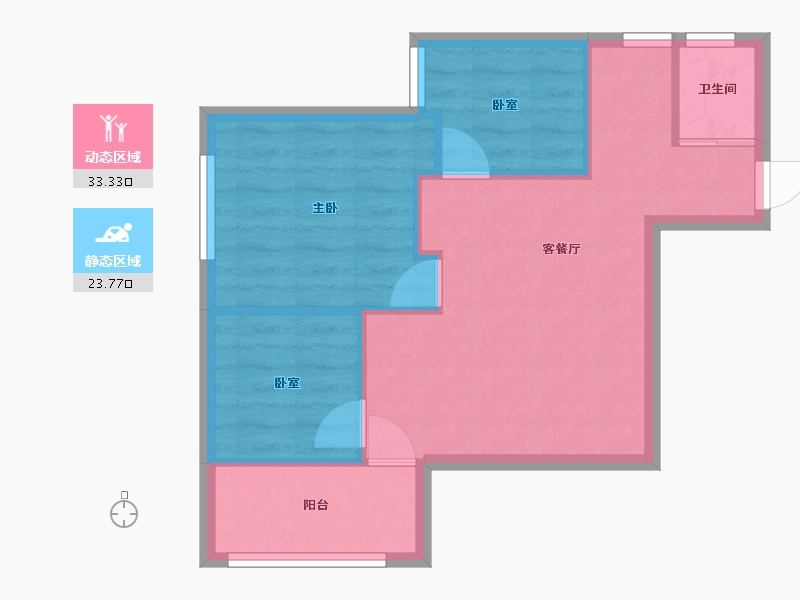 广东省-广州市-柏蕙花园-56.00-户型库-动静分区