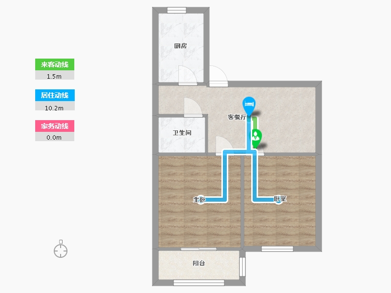 海南省-海口市-省药品检验所家属院-50.20-户型库-动静线