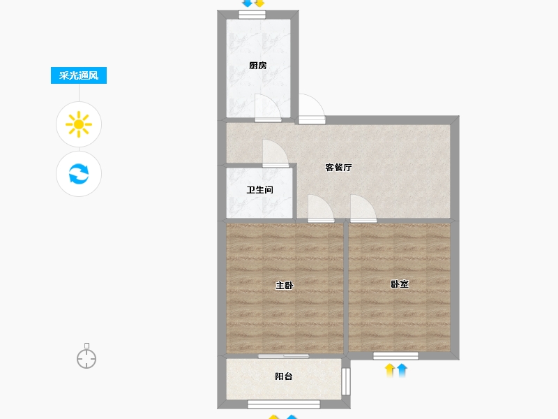 海南省-海口市-省药品检验所家属院-50.20-户型库-采光通风