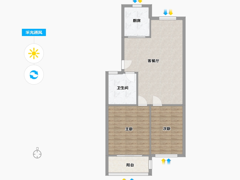 山东省-青岛市-百通-74.00-户型库-采光通风