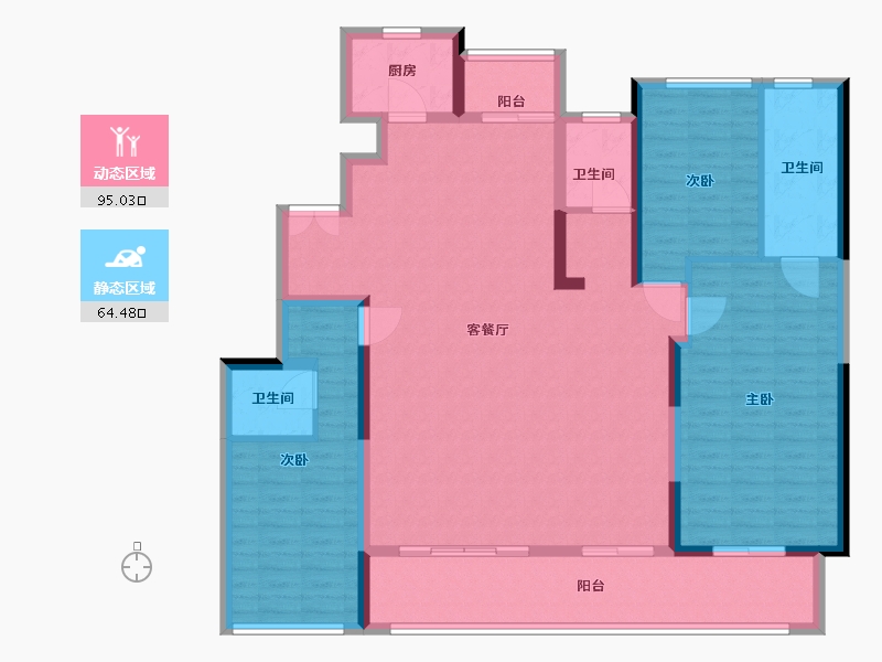 陕西省-西安市-世园·林语-145.00-户型库-动静分区