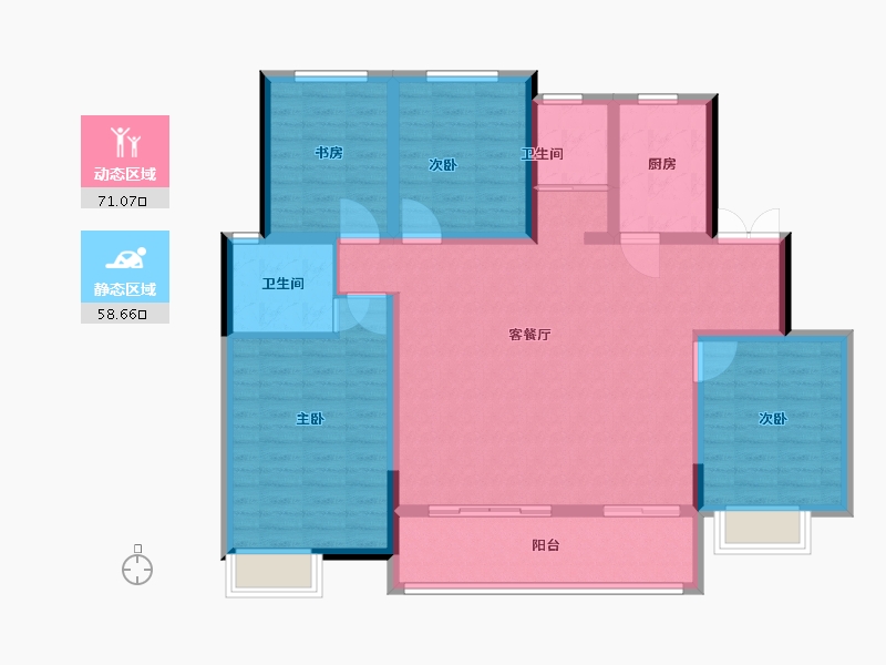 河南省-郑州市-永丰乐城-116.92-户型库-动静分区