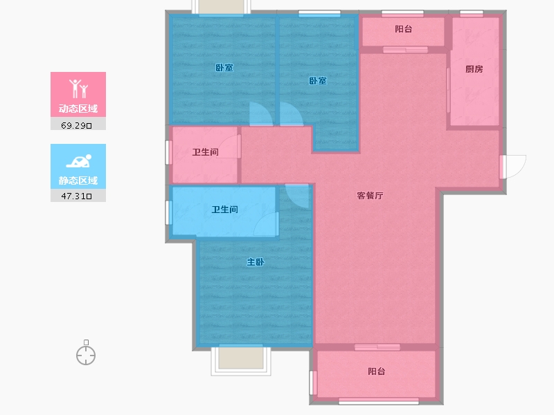 湖北省-宜昌市-御湖园-120.00-户型库-动静分区