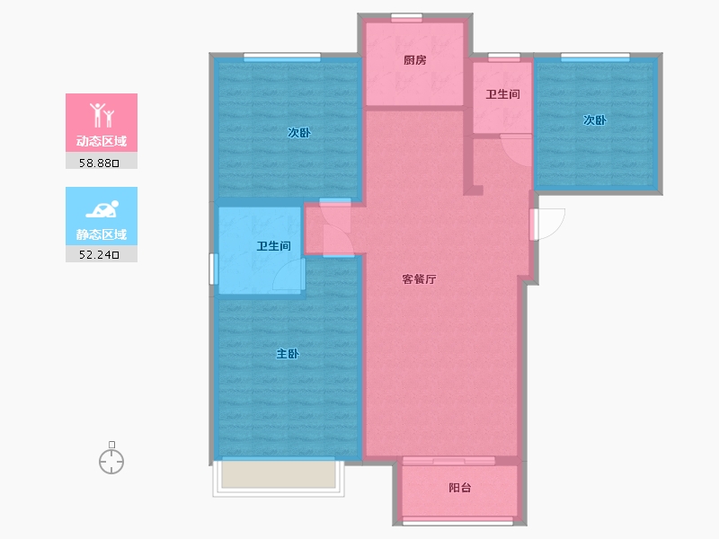 河南省-濮阳市-君恒悦海棠-100.00-户型库-动静分区