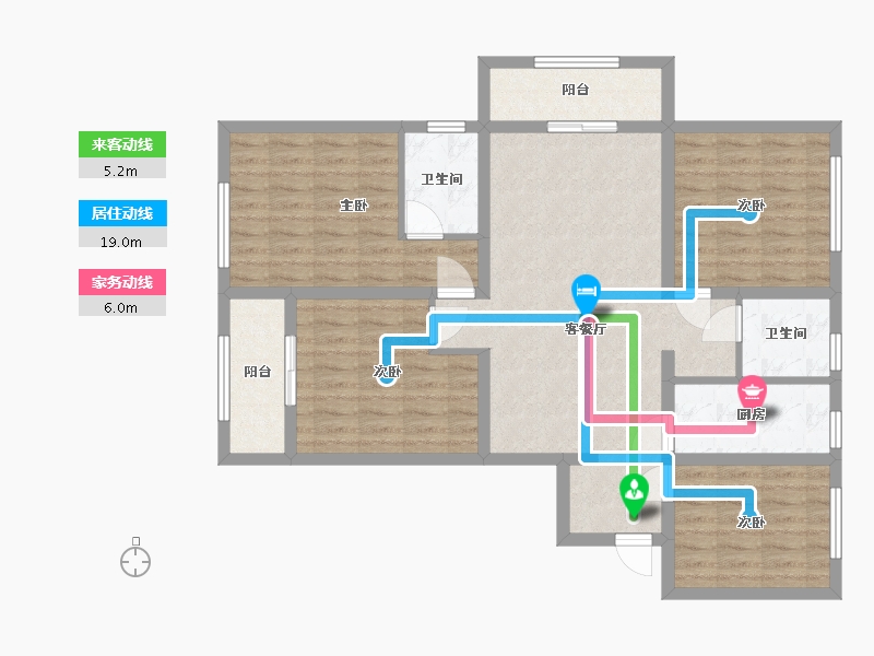 安徽省-合肥市-鹤翔园-100.00-户型库-动静线