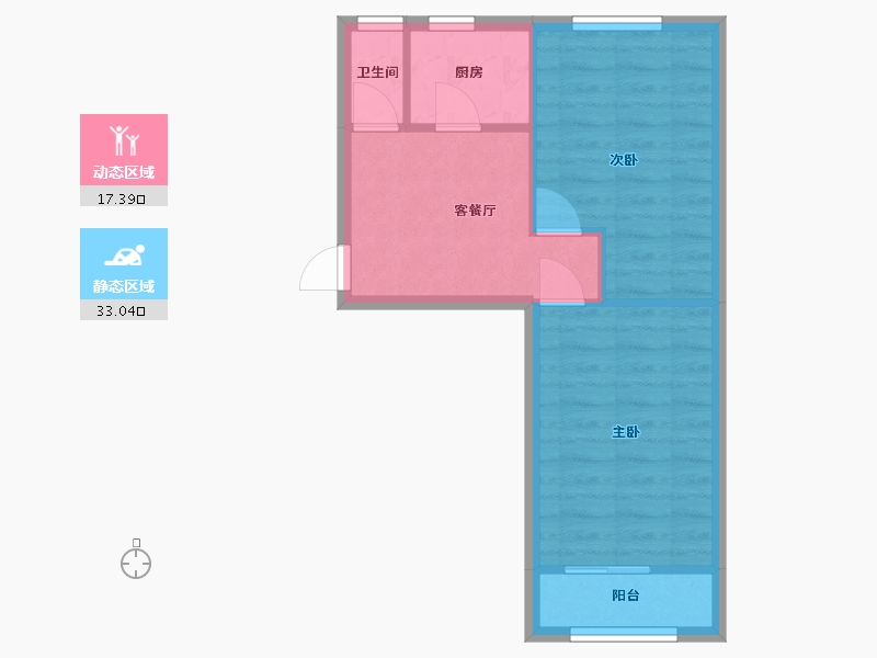 河北省-唐山市-振兴楼-58.00-户型库-动静分区