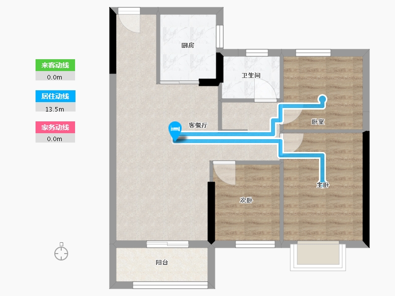 福建省-福州市-桂榕雅居-69.00-户型库-动静线