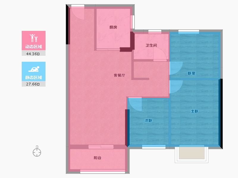 福建省-福州市-桂榕雅居-69.00-户型库-动静分区