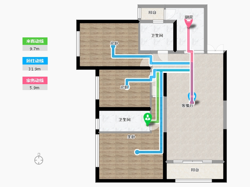 云南省-昆明市-城投湖畔四季城绮园-112.00-户型库-动静线