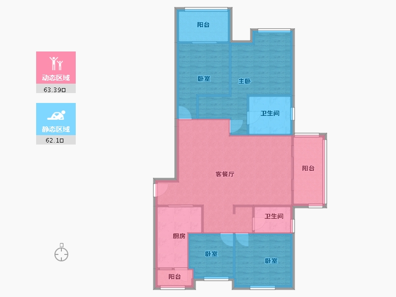 江苏省-淮安市-建华观园-114.50-户型库-动静分区